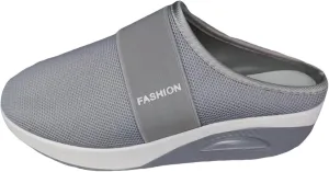 Sneakers for Women Breathable Mesh Walking Shoes Mules Lightweight Slip On Backless Comfort Wedge Platform Loafers