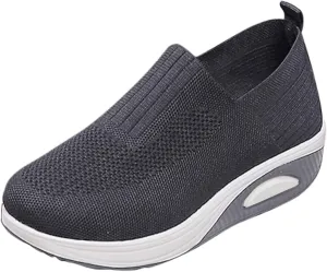 Sneakers for Women Mesh Slip On Running No Lace Walking Shoes Non Slip Lightweight Gym Workout Breathable Fashion Sneakers
