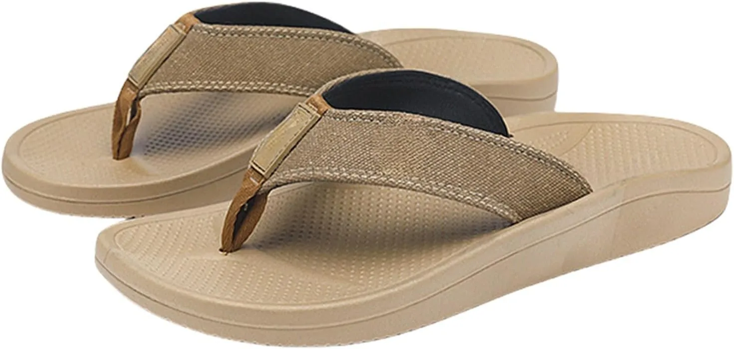 Summer Beach Flip Flops for Mens Comfort Thong Slippers Open-Toe Shoes Outdoor Water Resistant Lightweight Sandals