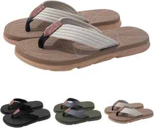 Summer Beach Flip Flops for Mens Comfort Thong Slippers Open-Toe Shoes Outdoor Water Resistant Lightweight Sandals