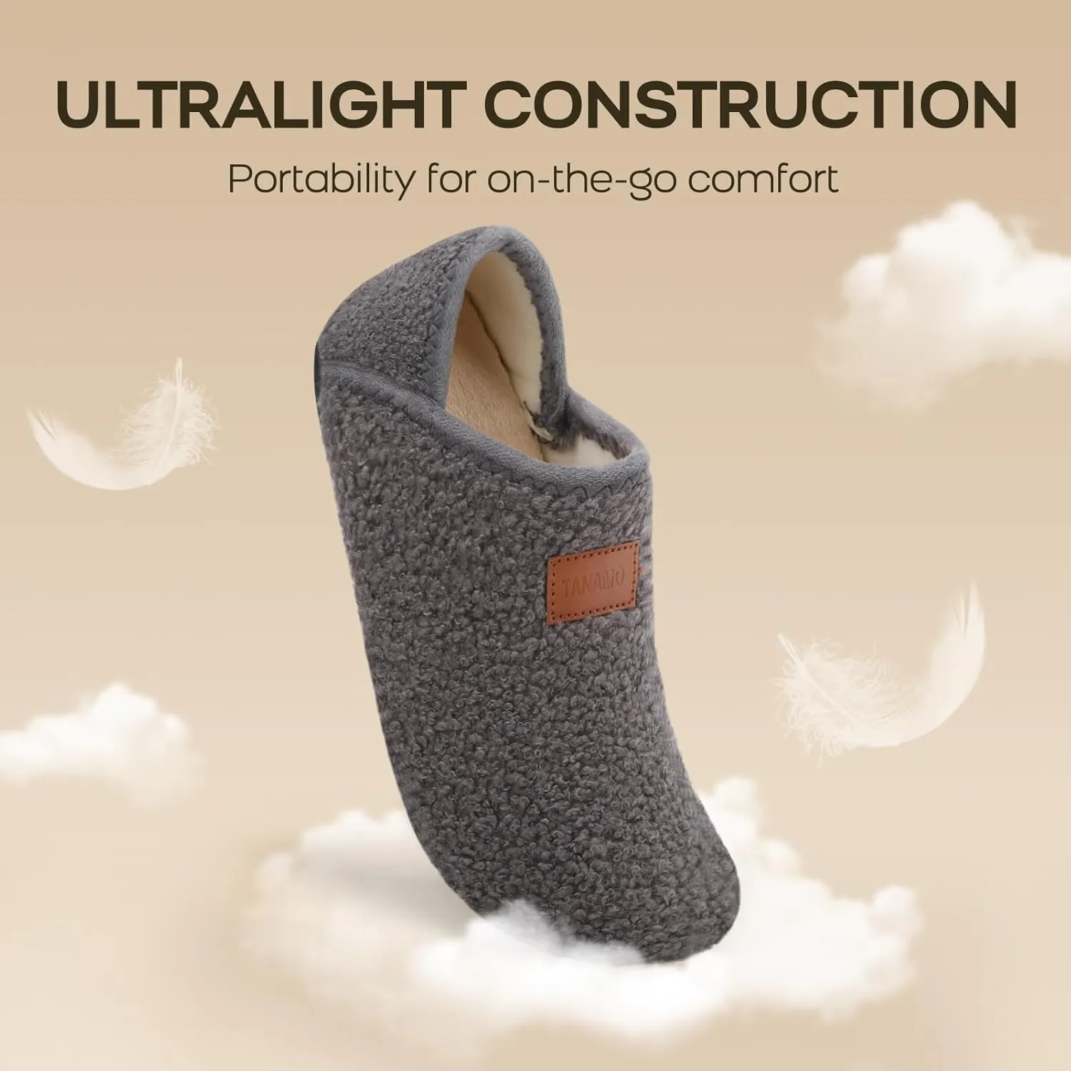 Tanamo House Slippers for Women Men Indoor Barefoot Slippers Socks Slip on House Shoes Cozy Comfy Slippers for Home Bedroom Travel Yoga