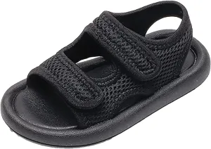 Toddler Girls Boys Open Toe Lightweight Sandals Unisex Kids Summer Comfort Anti-Slip Adjustable Walking Beach Shoes