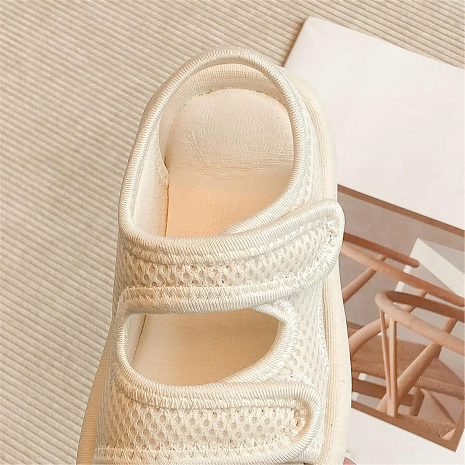Toddler Girls Boys Open Toe Lightweight Sandals Unisex Kids Summer Comfort Anti-Slip Adjustable Walking Beach Shoes