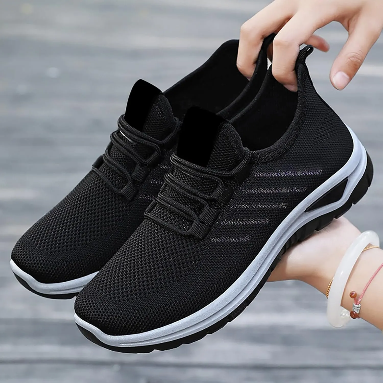 Trainers Womens, Lightweight Orthopedic Air Cushion Athletic Sneakers Ladies Breathable Running Shoes Gym Jogging Shoes
