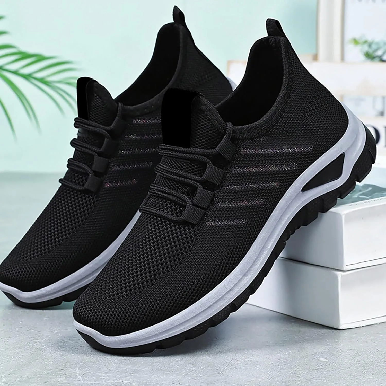 Trainers Womens, Lightweight Orthopedic Air Cushion Athletic Sneakers Ladies Breathable Running Shoes Gym Jogging Shoes