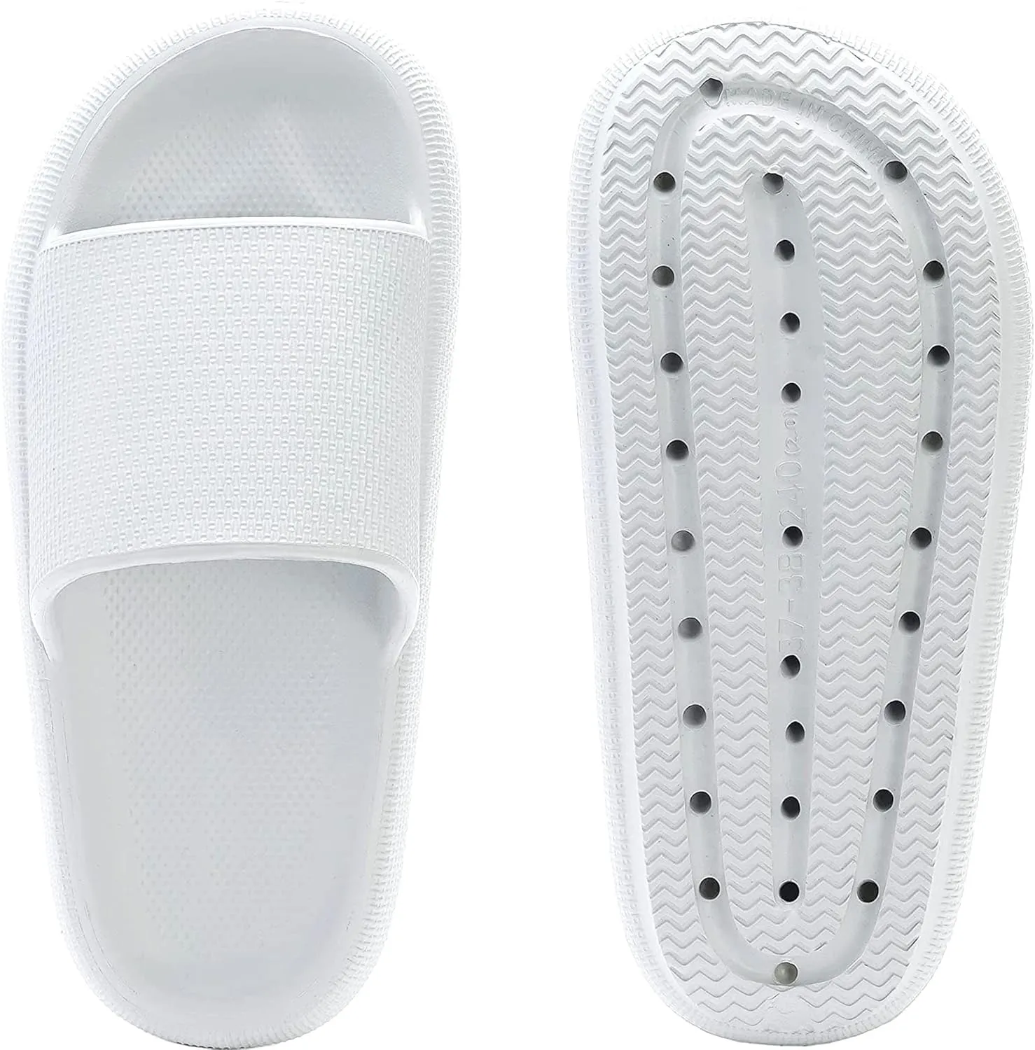 Unisex Adults Cloud Slides Men Women Soft Comfy Slippers Cushioned Thick Sole for Bathroom Shower Pool…