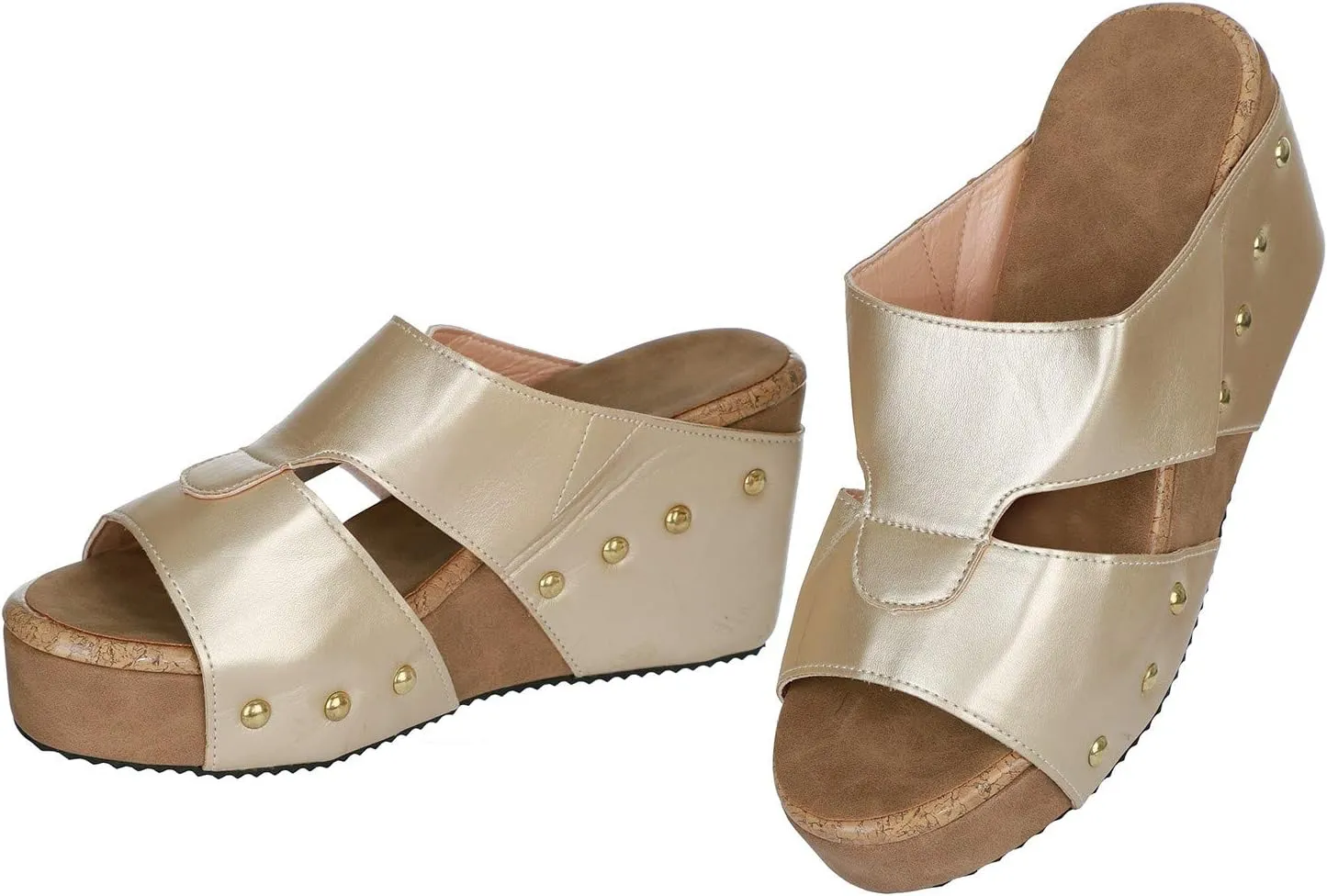 Wedge Sandals for Women Comfortable Wide Width Cushioned Footbed Adjustable Straps Platform Slides Summer Walking Shoes 2025 Spring and Summer Vacation