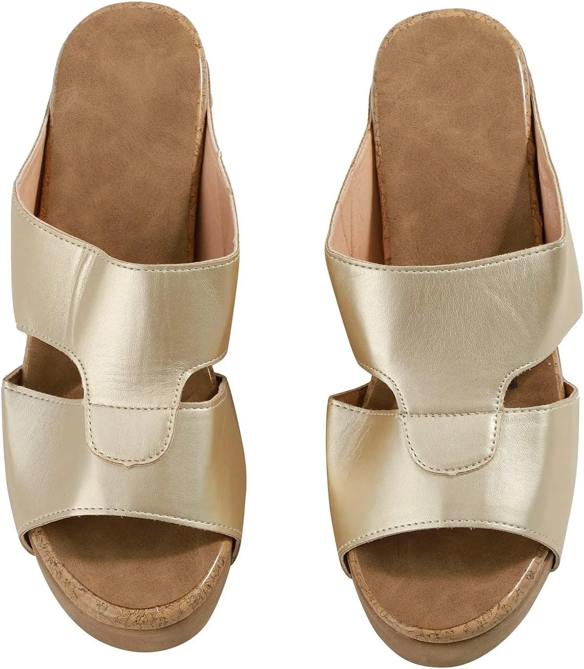 Wedge Sandals for Women Comfortable Wide Width Cushioned Footbed Adjustable Straps Platform Slides Summer Walking Shoes 2025 Spring and Summer Vacation