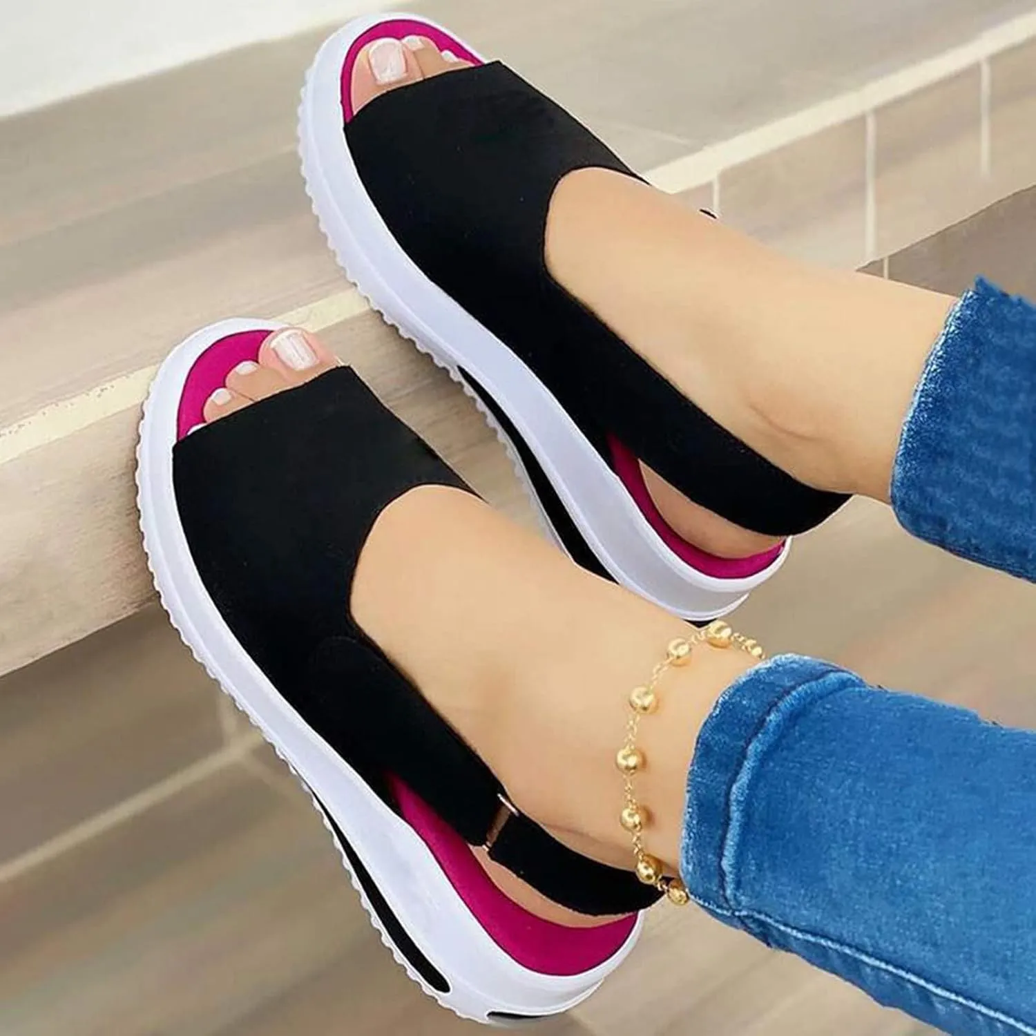 Wedge Sandals for Women Comfortable with Straps Flatform Design Lightweight Summer Sandals Arch Support 2025 Spring and Summer Vacation