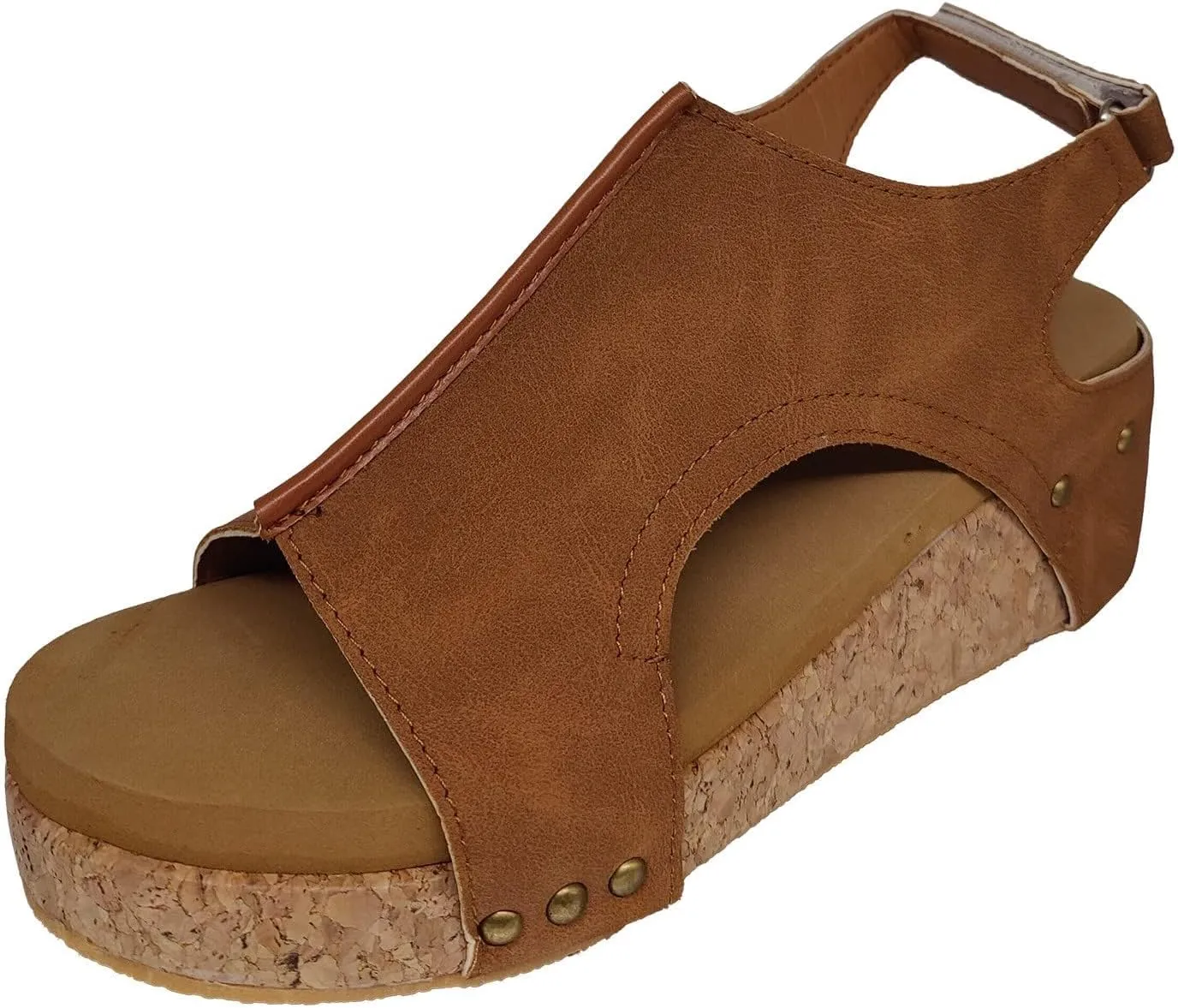 Wedge Sandals for Women Dressy Summer Orthopedic Sandals for Women Bohemia Buckle Ankle Strap Wedge Sandals 2025 Open Toe Flip-Flops Summer Casual Low Wedges Walking Strappy Slip on Sandals