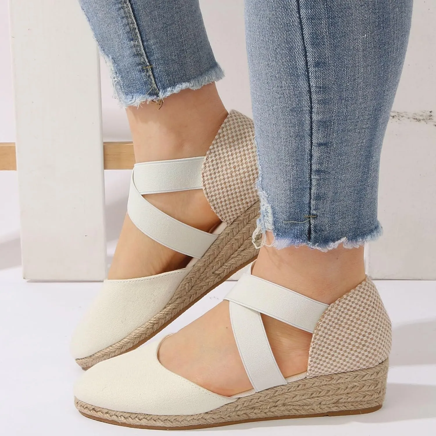 Wedge Sandals Open Toe Flatform Wedge Casual Sandal Vacation Sandals for Women Women’s Low Wedges Platform Sandals