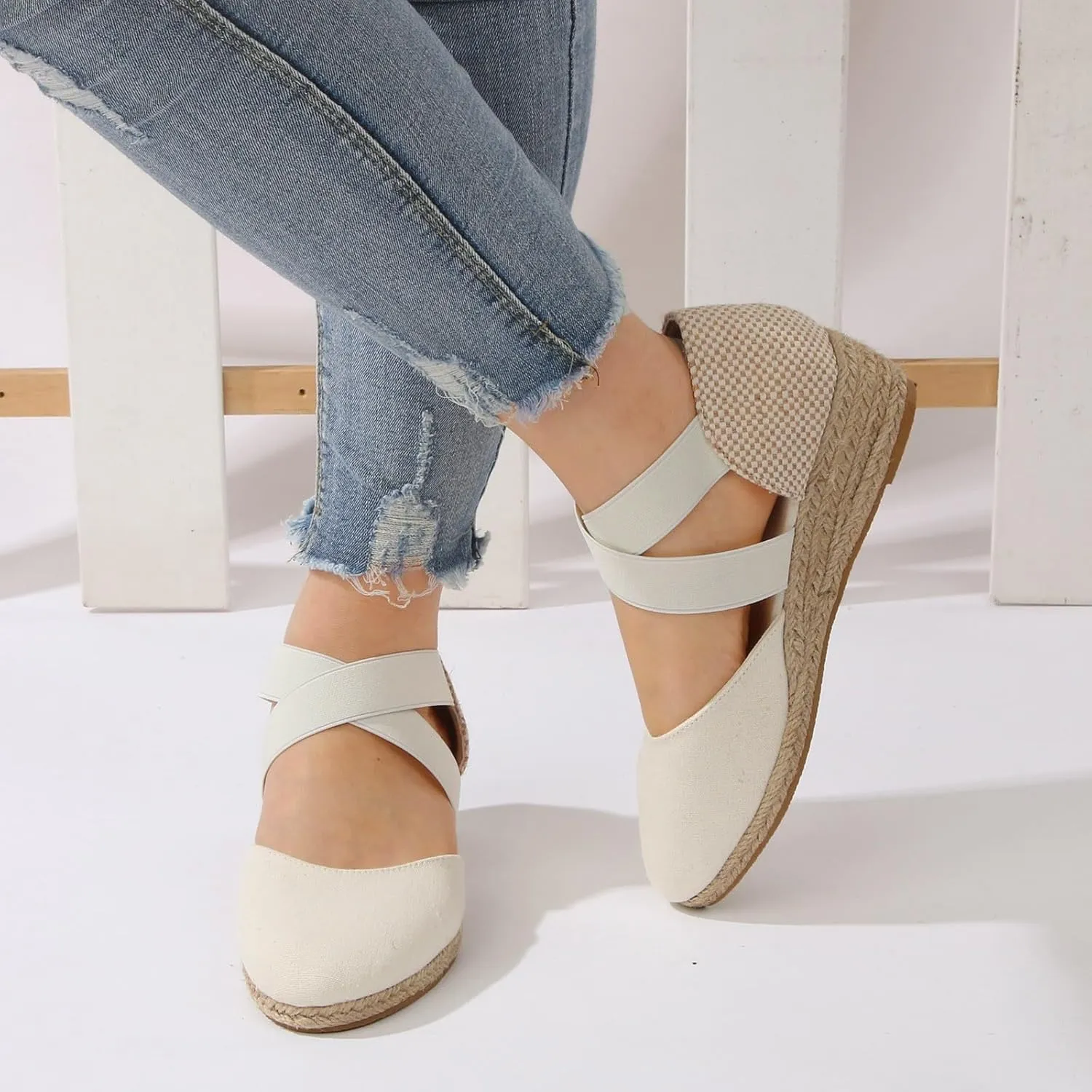 Wedge Sandals Open Toe Flatform Wedge Casual Sandal Vacation Sandals for Women Women’s Low Wedges Platform Sandals