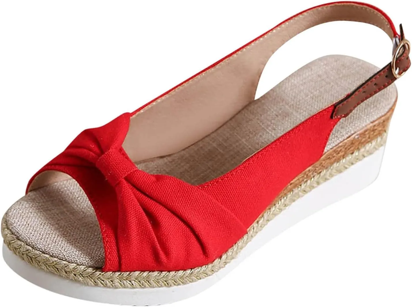 Wedge Sandals Open Toe Wedge Sandals for Women White Sandals Women Women's Classic Wedge Heels Sandals