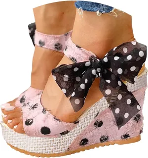 Wedge Sandals Women Open Toe Flatform Fashion Sandals Red Sandals Women’s Low Wedges Platform Sandals
