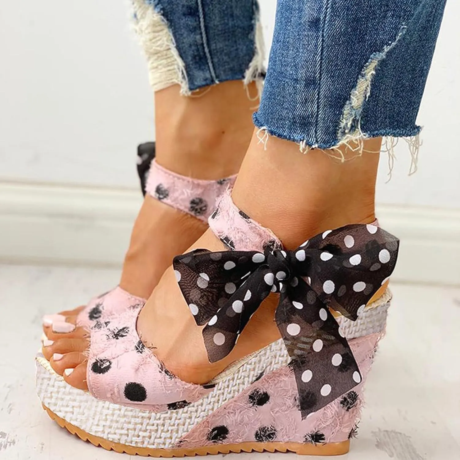 Wedge Sandals Women Open Toe Flatform Fashion Sandals Red Sandals Women’s Low Wedges Platform Sandals
