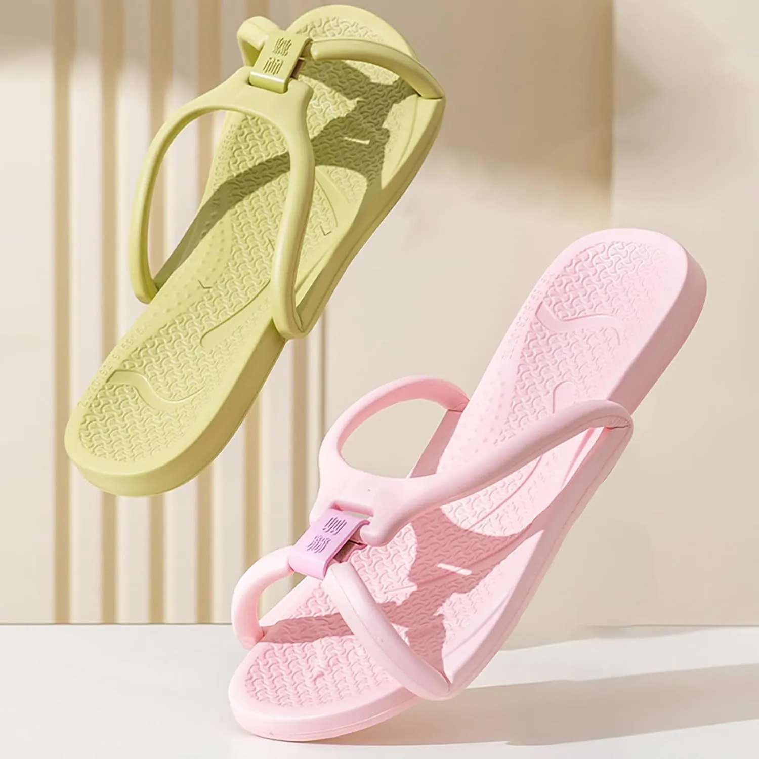 Women Men Foldable Lightweight Sandals Ladies Portable Slippers Non Slip Shower Shoes Hotel Bath Sliders Flip Flops