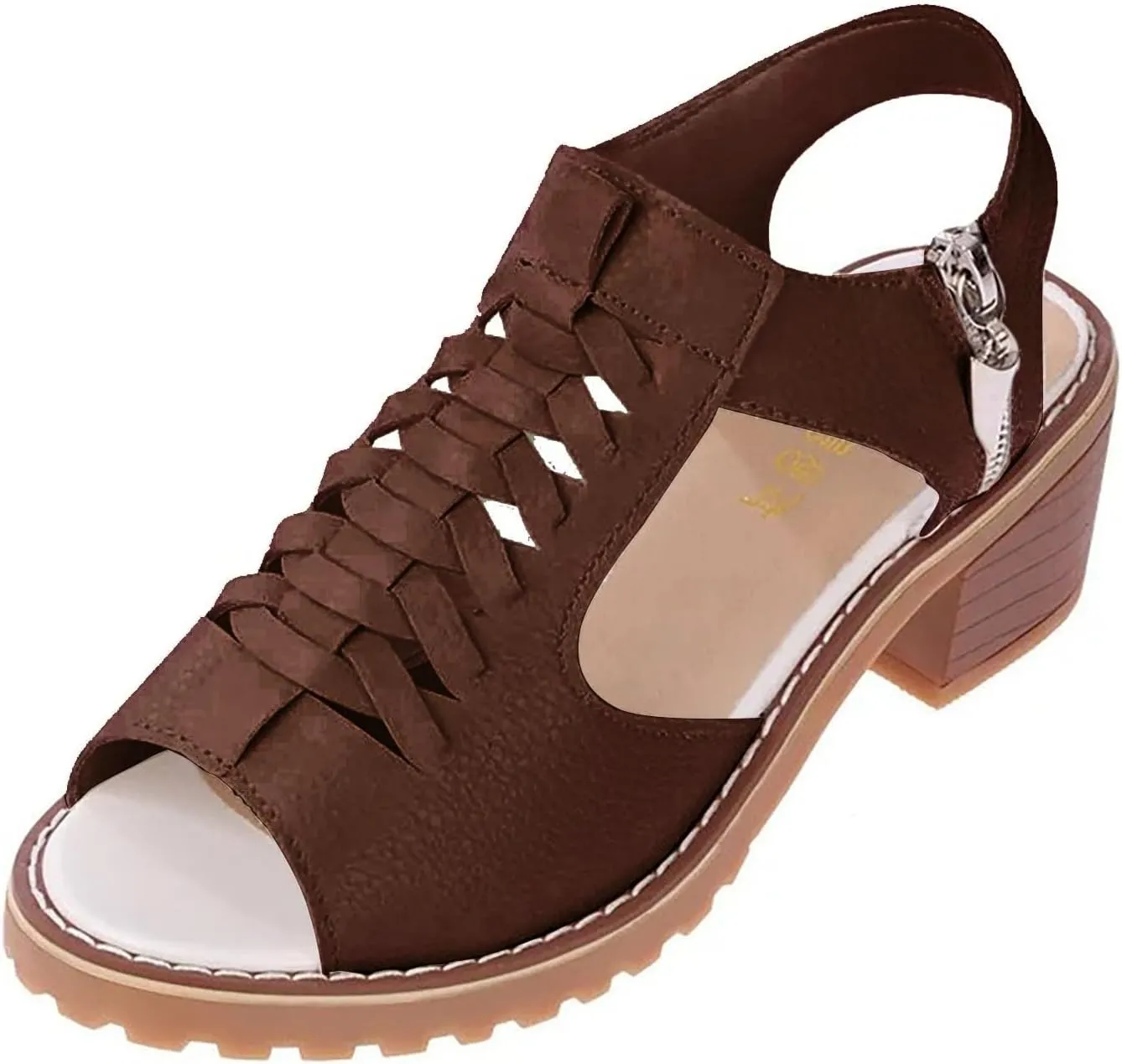 Women Sandals Platform Heels for Women Lightweight Chunky Open Toe Stylish Sandals with Adjustable Ankle Strap