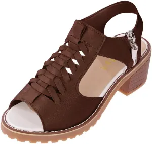 Women Sandals Platform Heels for Women Lightweight Chunky Open Toe Stylish Sandals with Adjustable Ankle Strap