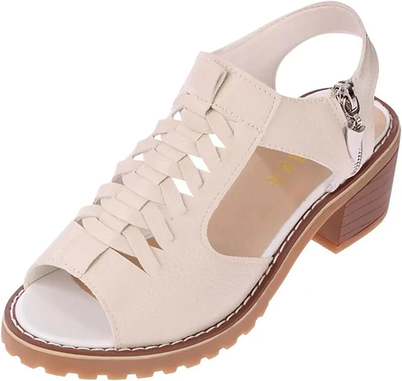 Women Sandals Platform Heels for Women Lightweight Chunky Open Toe Stylish Sandals with Adjustable Ankle Strap