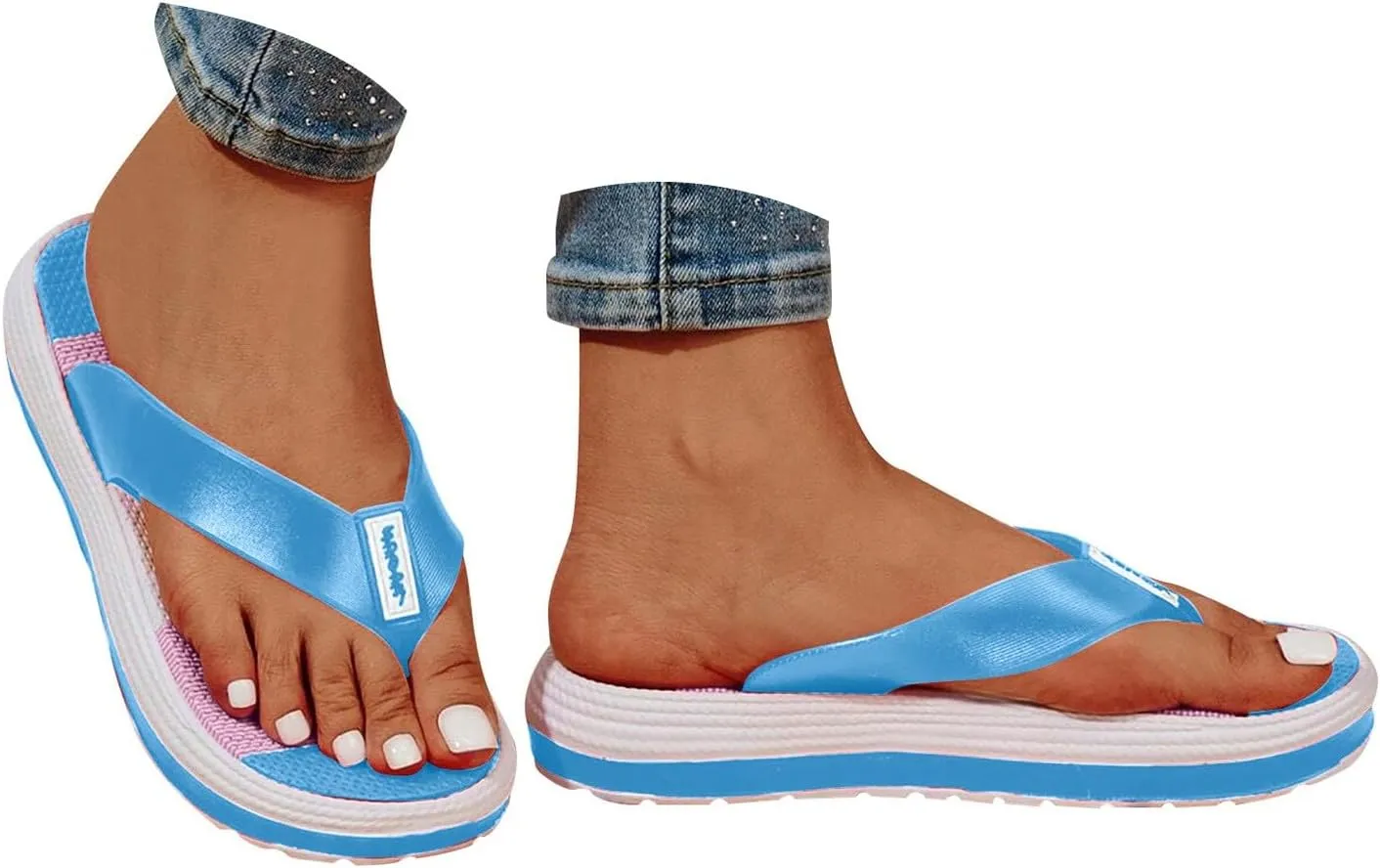 Womens Arch Support Flip Flops Casual Comfortable Thong Sandal with Arch Support Beach Non Slip Slippers