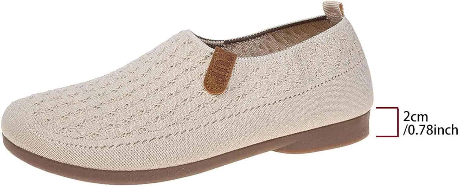 Women's Casual Slip On Shoes Breathable Comfortable Flat Loafers Daily Wear Summer Fall Lightweight Sandals Females