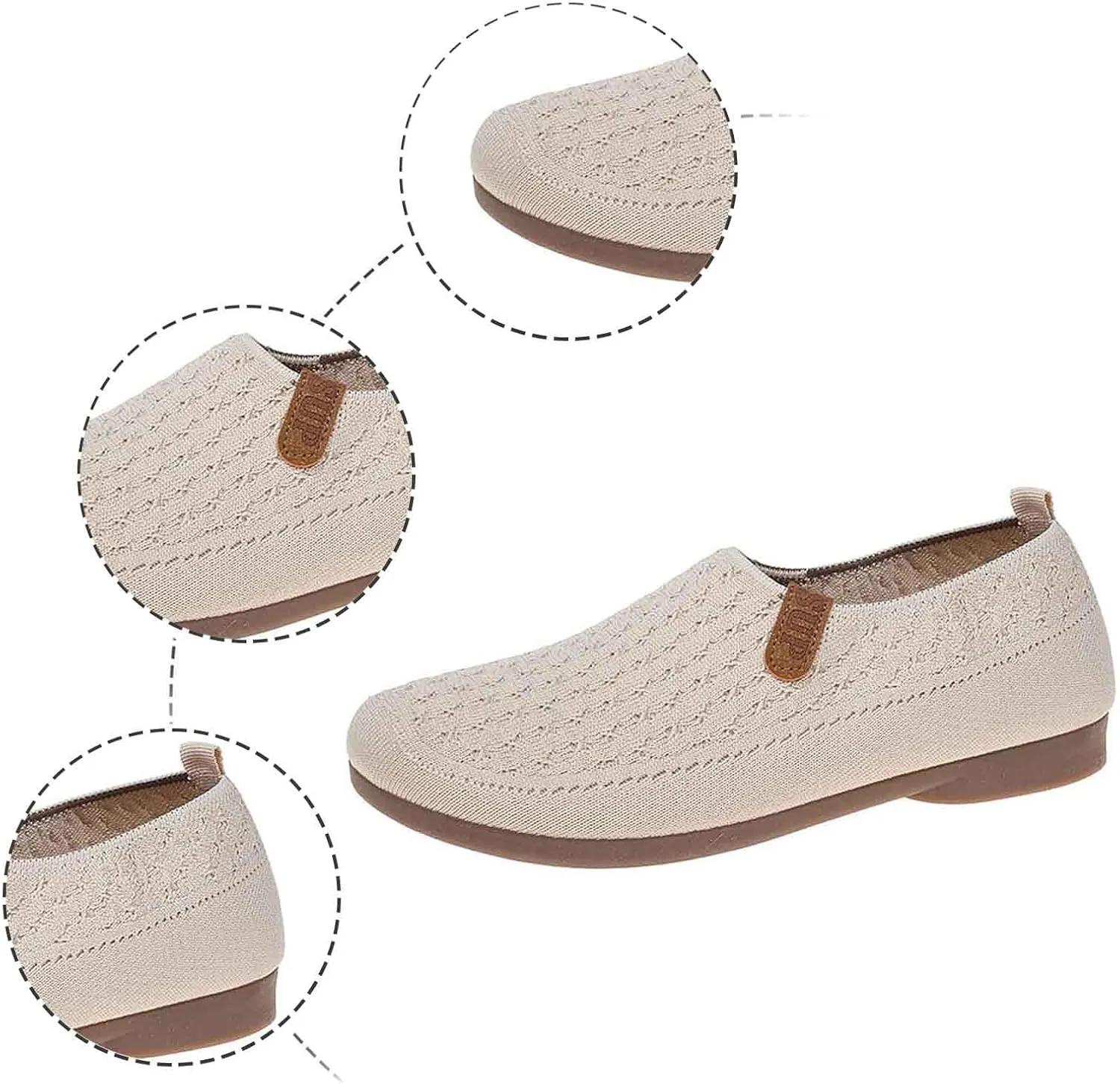 Women's Casual Slip On Shoes Breathable Comfortable Flat Loafers Daily Wear Summer Fall Lightweight Sandals Females