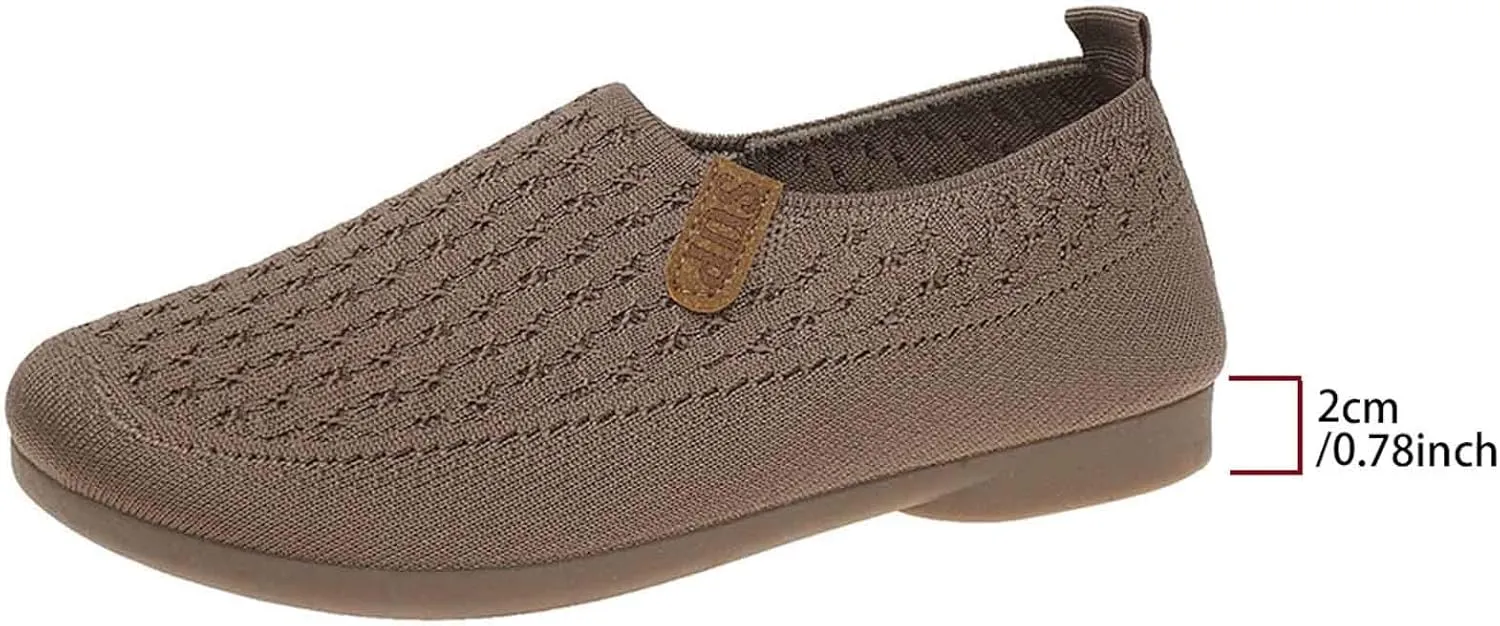 Women's Casual Slip On Shoes Breathable Comfortable Flat Loafers Daily Wear Summer Fall Lightweight Sandals Females