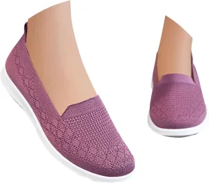 Women's Flat Breathable Fly Woven Mesh Sneakers,Casual Fashion Walking Shoes Women Slip