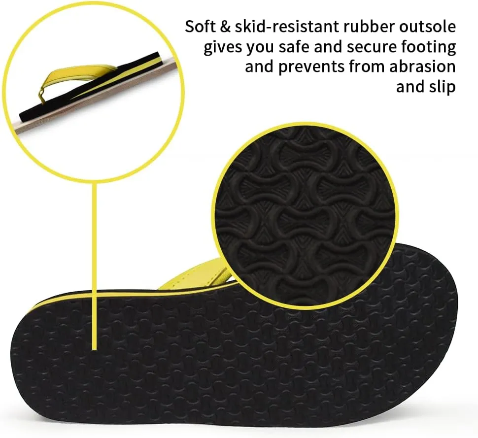 Women's Flip-Flop Lightweight Sandals Comfortable Shock Proof Slippers Casual Thong Flip Flop for Women for Indoor and Outdoor Beach