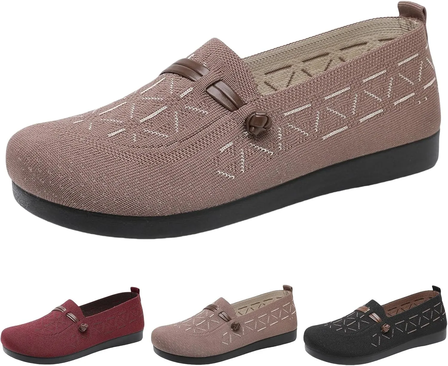 Women's Leather Lac𝐞 Up Oxfor𝐝s Sneakers Breathable Slip-On Business Shoes Dress𝐲 L𝐨w Heel Walking Shoes Lightweight Comfortable Sneakers