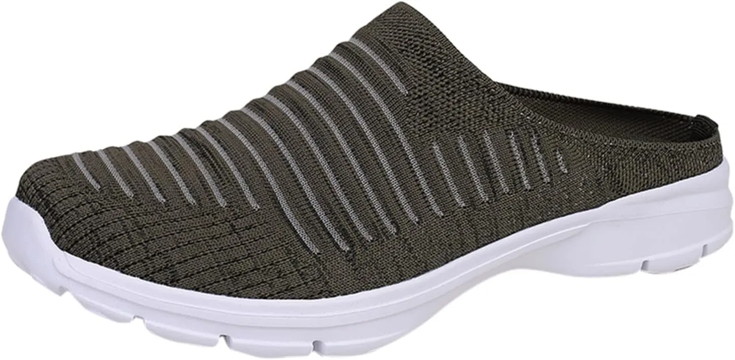 Womens Mesh Mules Orthopedic Sneakers for Women Arch Support Comfortable Slip On Walking Shoes Breathable Lightweight Running Shoes