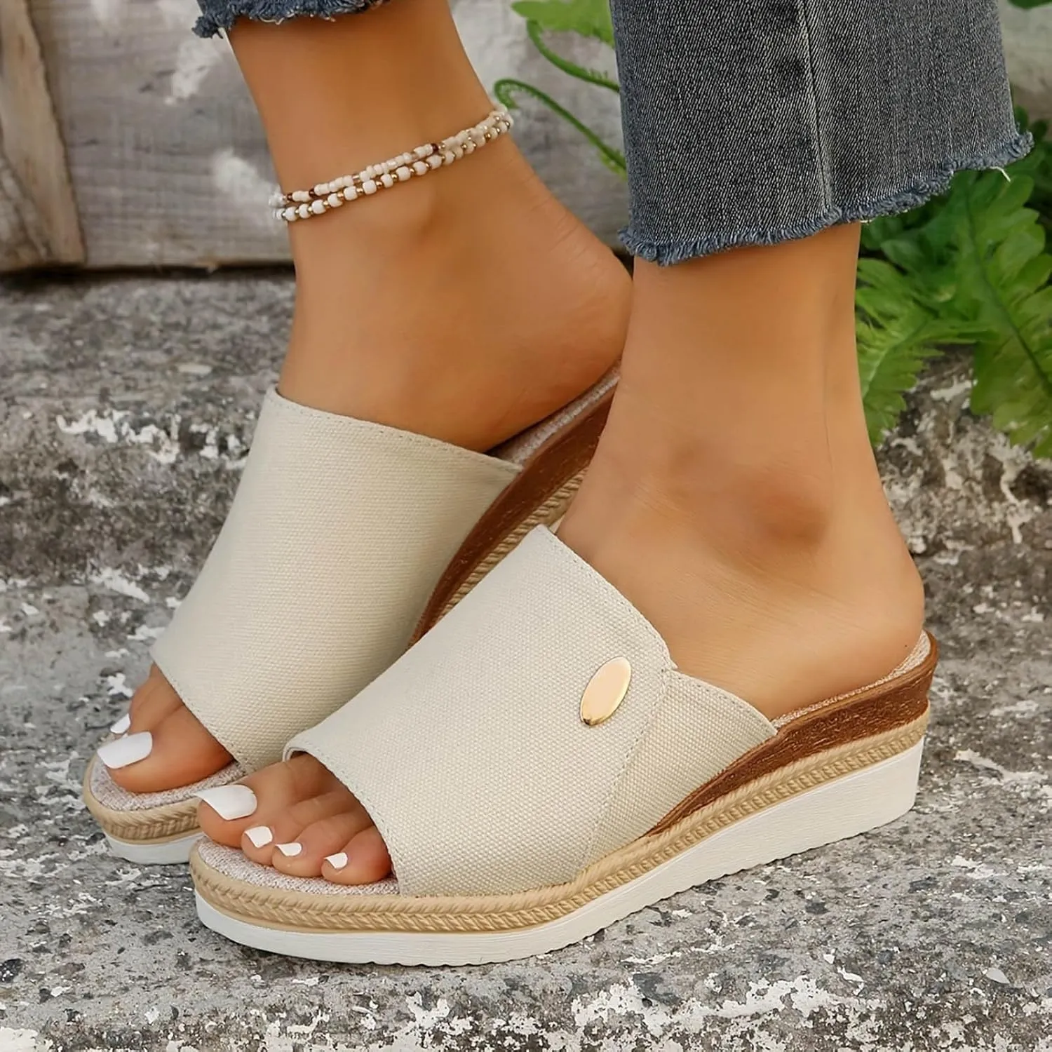 Women's Sandals Women’s Low Wedges Platform Sandals Sandalias Summer Platform Comfortable Low Wedges Womens Sandal