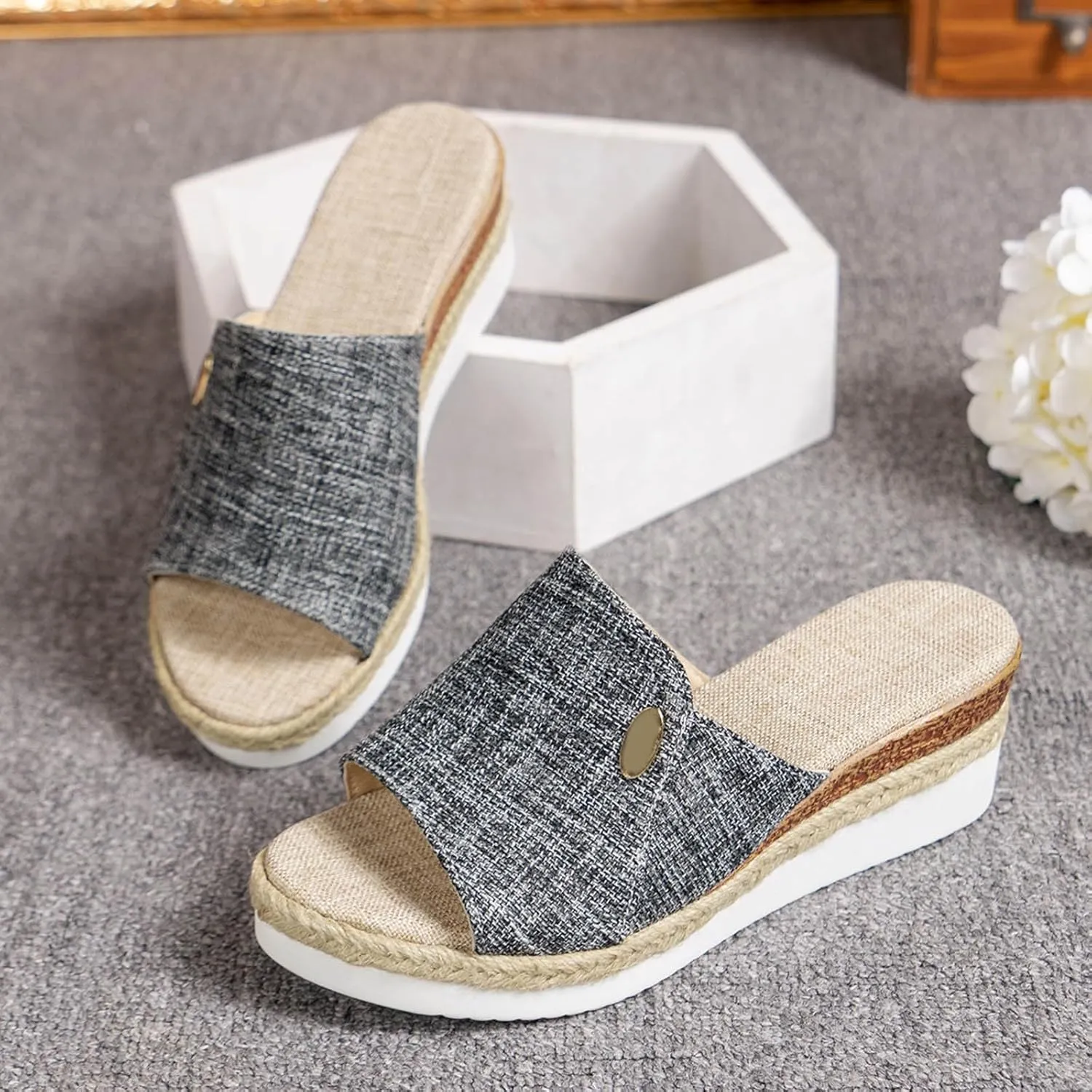 Women's Sandals Women’s Low Wedges Platform Sandals Sandalias Summer Platform Comfortable Low Wedges Womens Sandal