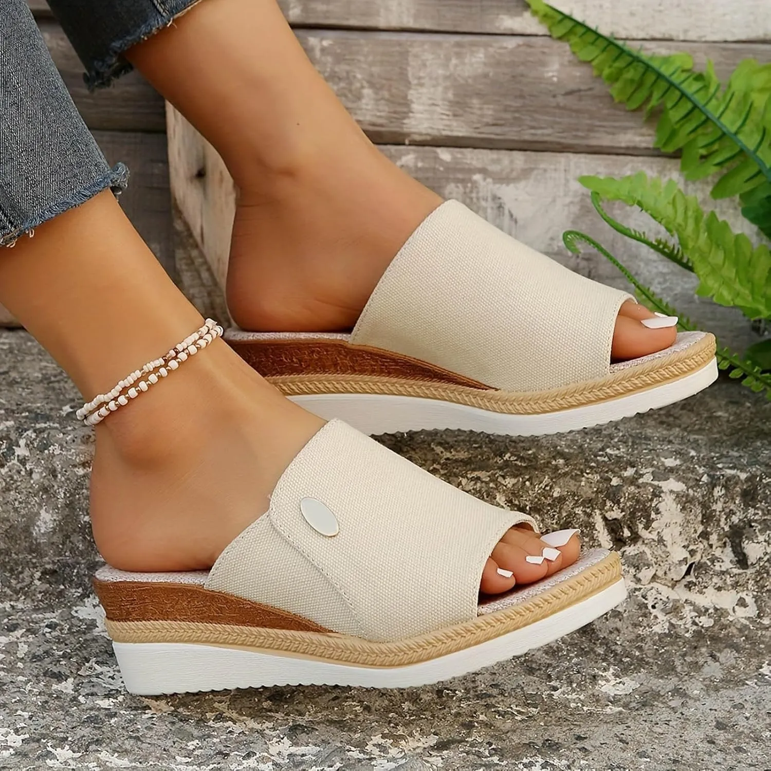 Women's Sandals Women’s Low Wedges Platform Sandals Sandalias Summer Platform Comfortable Low Wedges Womens Sandal