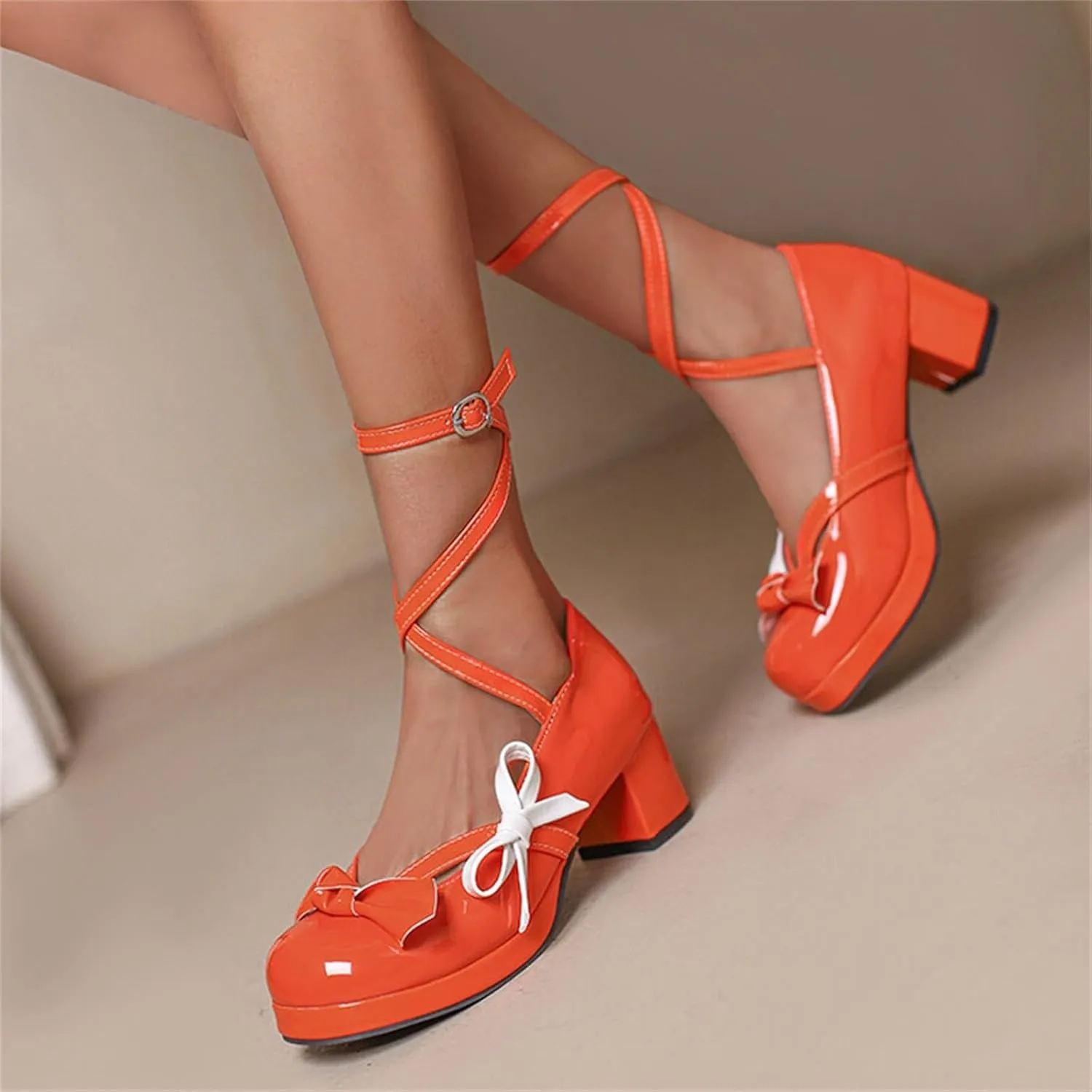 Women's Sandals Women's Open Toe Ankle Strap Chunky Heels Chunky Heels for Women Prom Heeled Sandals for Women