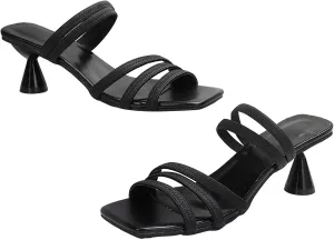 Womens Strappy Sandals Square Heel Open Toe Slingback Ankle Strap Wedding Party Heeled Sandals Chunky Heel Sandals
