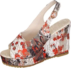 Women‘s Summer Wedge Sandals Open Toe Wedge Sandals for Women Comfortable Sandals for Women Women Wedge Sandals