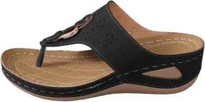 Women's Thick Soled Wedge Heeled Thong Flip Flops For Beach Casual And Fashionable Sandals Wedge Scandals