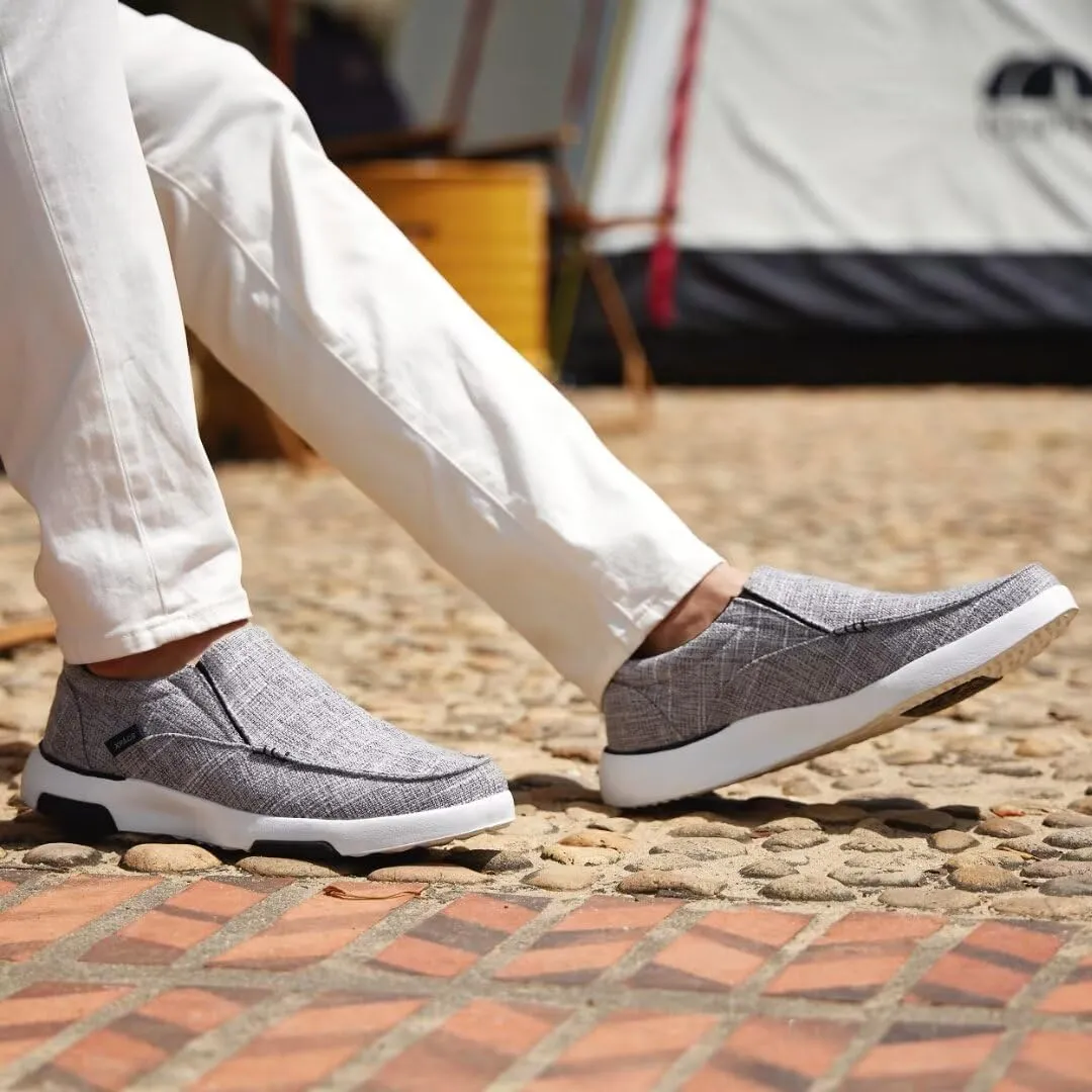 XPACS Men's Orthopedic Comfy Slippers, Stylish Arch Support Casual Shoes for Plantar Fasciitis Recovery, Non Slip Canvas Shoes for Heel and Foot Pain Relief