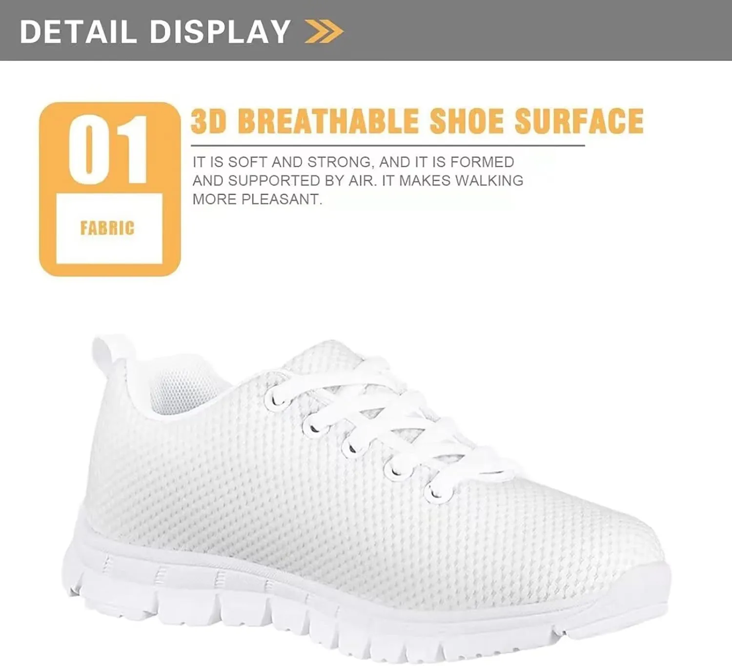 Yzaoxia Kids Tennis Shoes Girls Size 11-3 Breathable Running Shoes Lace Up Sneakers