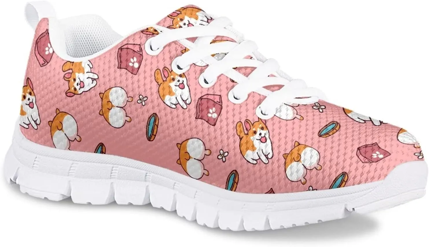 Yzaoxia Kids Tennis Shoes Girls Size 11-3 Breathable Running Shoes Lace Up Sneakers