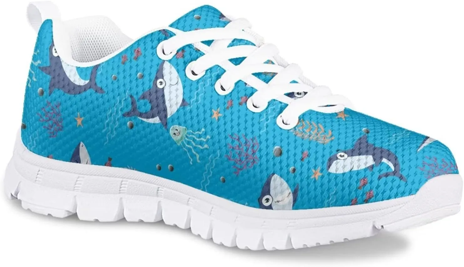 Yzaoxia Kids Tennis Shoes Girls Size 11-3 Breathable Running Shoes Lace Up Sneakers