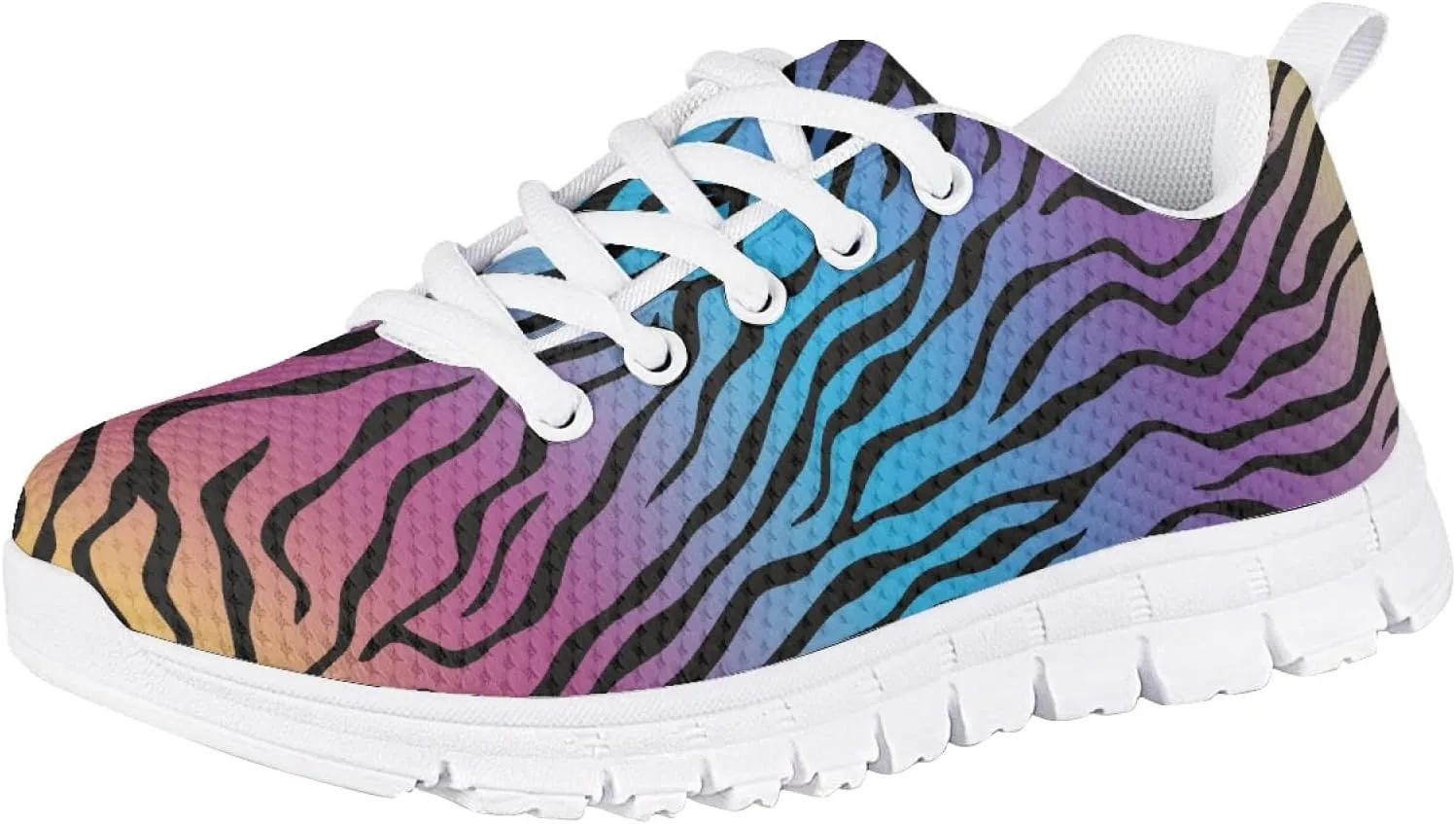 Yzaoxia Kids Tennis Shoes Girls Size 11-3 Breathable Running Shoes Lace Up Sneakers