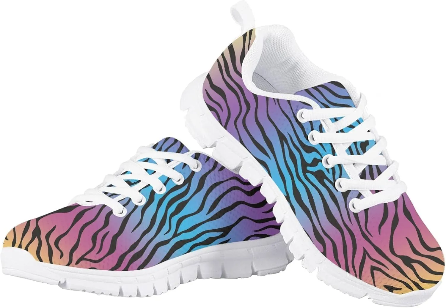 Yzaoxia Kids Tennis Shoes Girls Size 11-3 Breathable Running Shoes Lace Up Sneakers