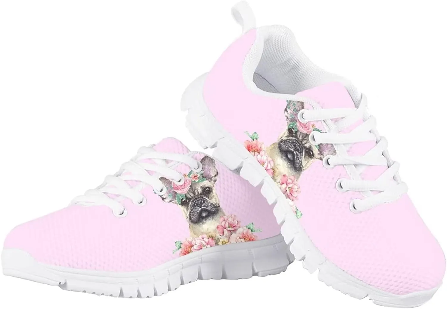 Yzaoxia Kids Tennis Shoes Girls Size 11-3 Breathable Running Shoes Lace Up Sneakers