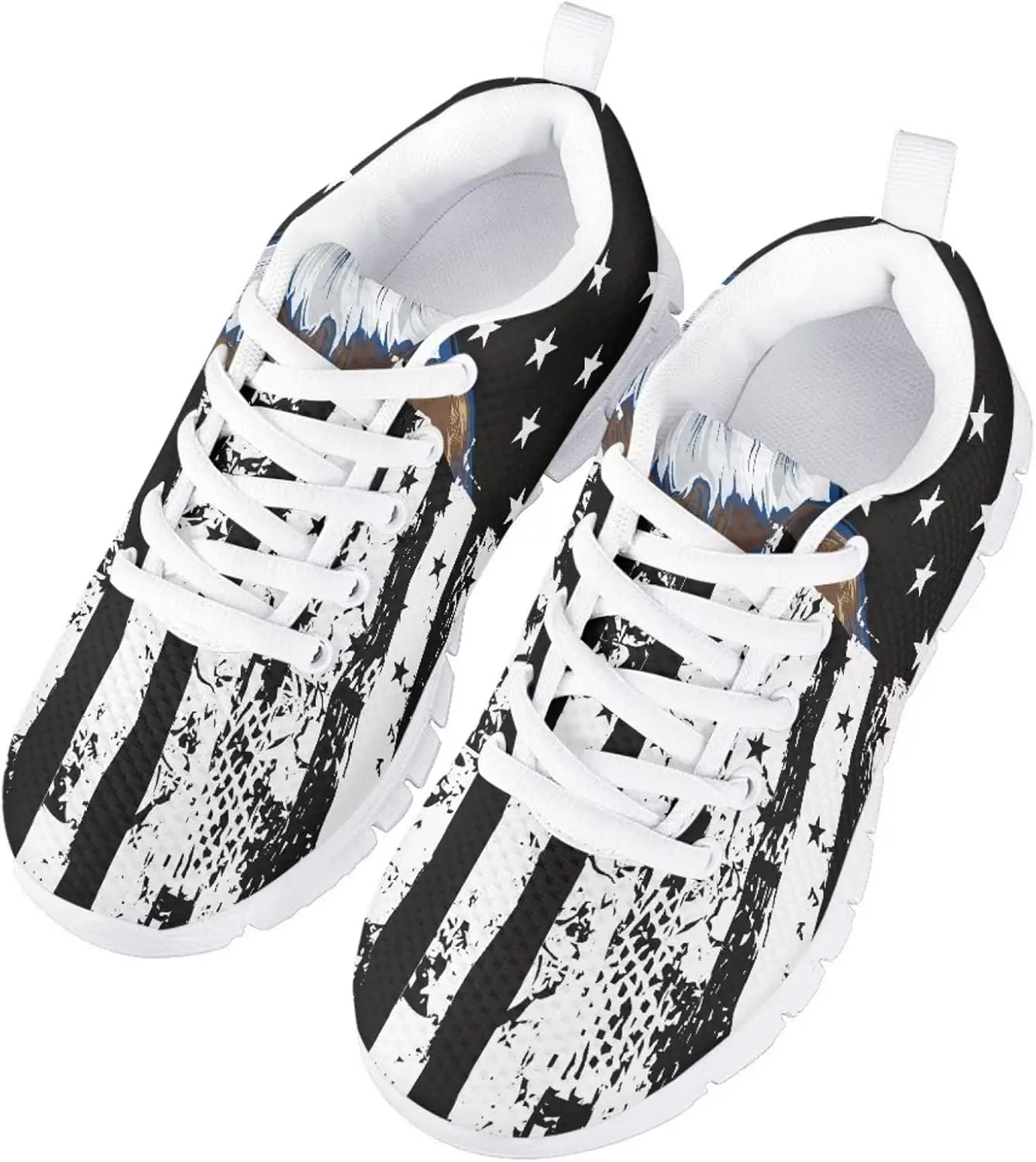 Yzaoxia Kids Tennis Shoes Girls Size 11-3 Breathable Running Shoes Lace Up Sneakers