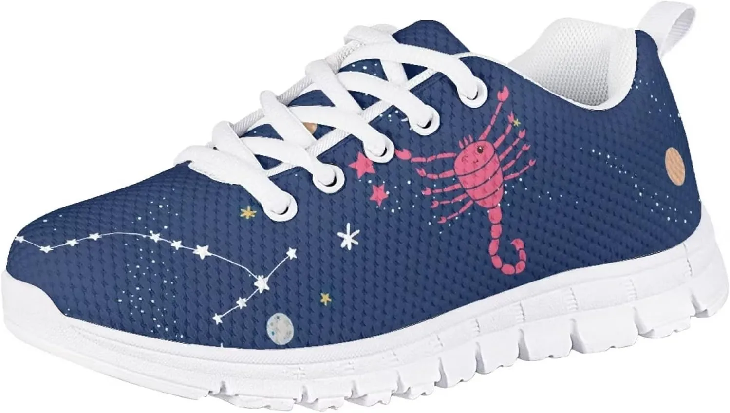 Yzaoxia Kids Tennis Shoes Girls Size 11-3 Breathable Running Shoes Lace Up Sneakers