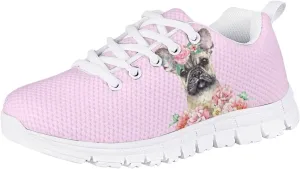 Yzaoxia Kids Tennis Shoes Girls Size 11-3 Breathable Running Shoes Lace Up Sneakers