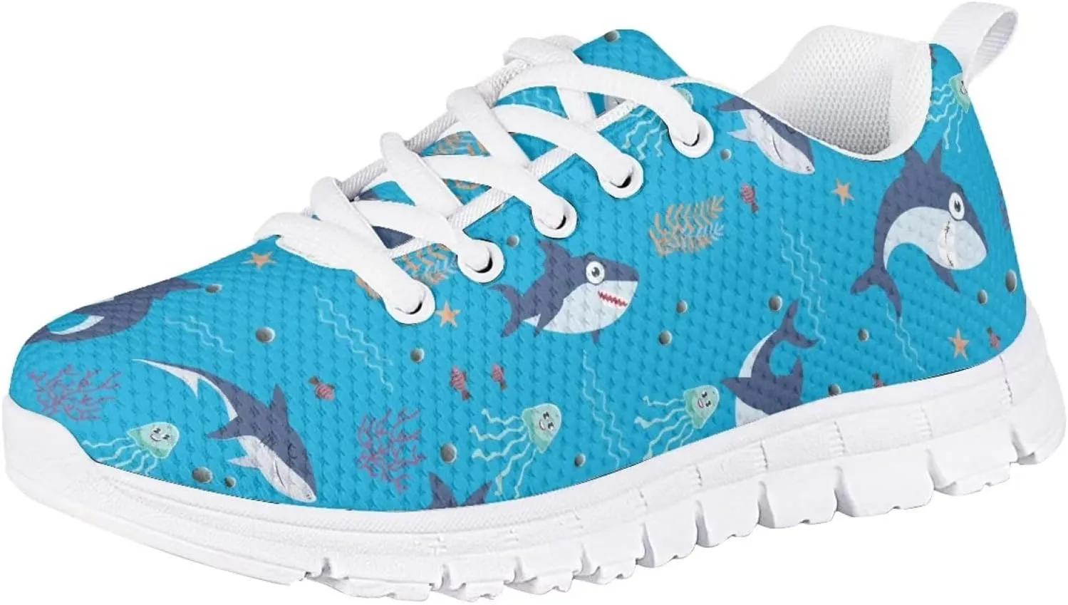 Yzaoxia Kids Tennis Shoes Girls Size 11-3 Breathable Running Shoes Lace Up Sneakers