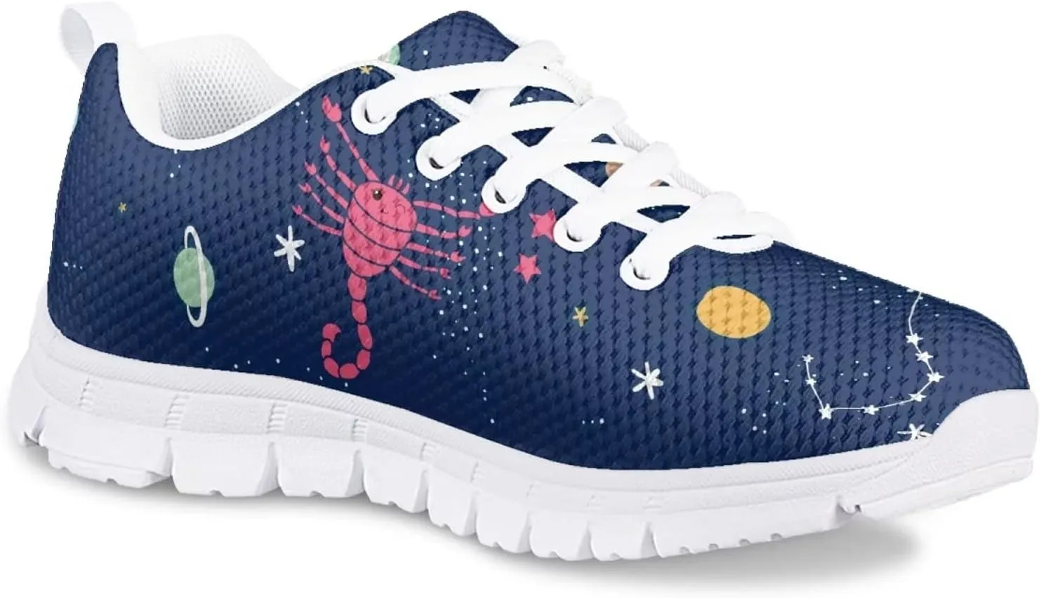 Yzaoxia Kids Tennis Shoes Girls Size 11-3 Breathable Running Shoes Lace Up Sneakers